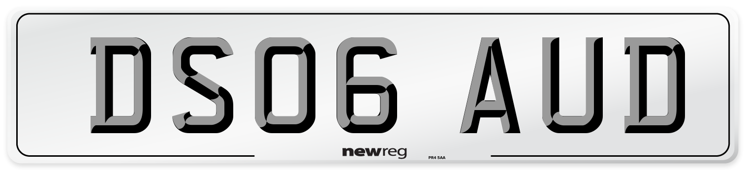 DS06 AUD Number Plate from New Reg